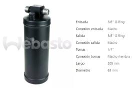 Webasto/Diavia A/C 82D017501MA - FILTRO 3/8 OR MACHO-MACHO